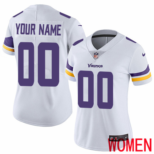 Best Limited White Nike NFL Road Women Jersey Customized Minnesota Vikings Vapor Untouchable